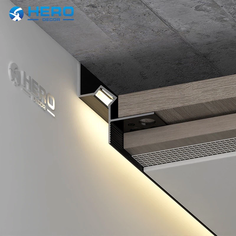 Aluminium Ceiling Shadow Gap Profile factory