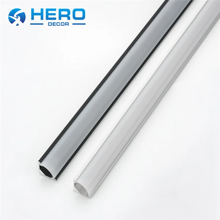 Led Diffuser Channel Corner Silver and Black